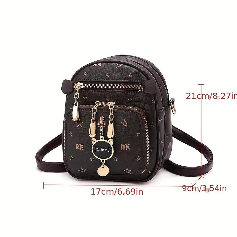 Star Print Crossbody Bag Small Pocket Coin Purse Shoulder Bag