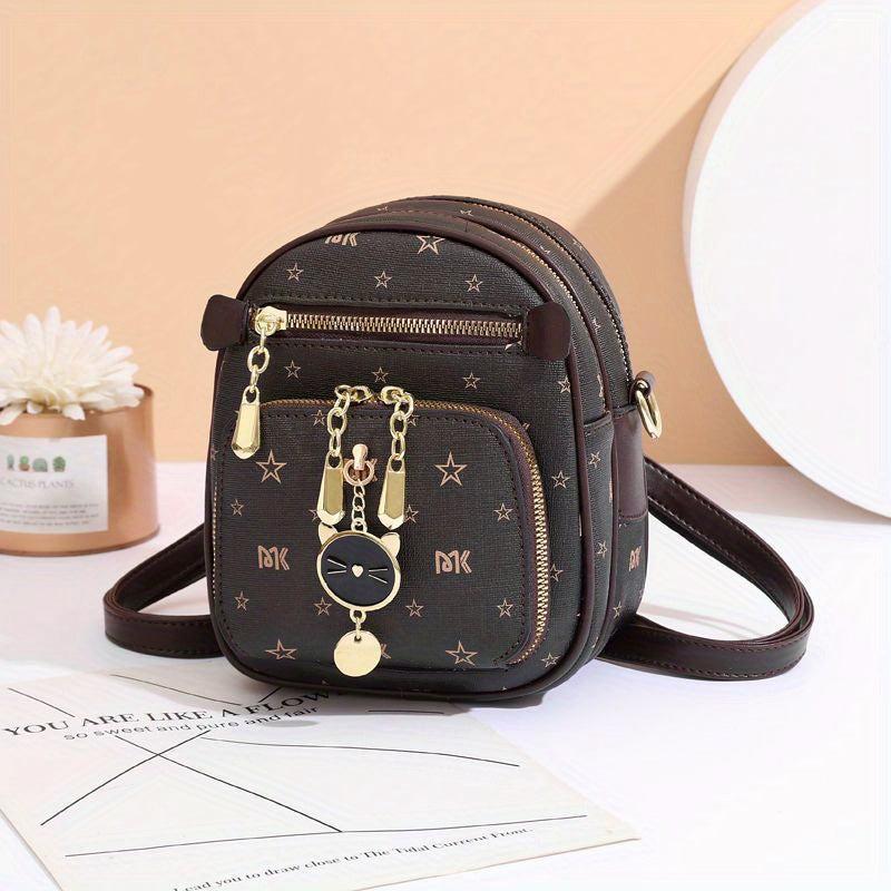 Star Print Crossbody Bag Small Pocket Coin Purse Shoulder Bag