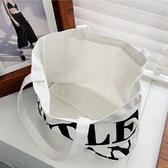 Letter Pattern Tote Bag Large Capacity Shoulder Bag