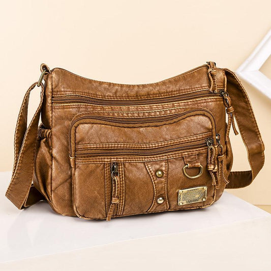Retro Style Faux Leather Shoulder Bag Women's Crossbody