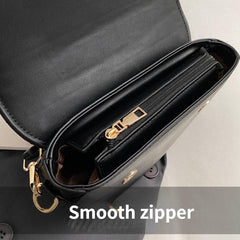 Quilted Crossbody Saddle Bag Shoulder Bag - Women's Handbag