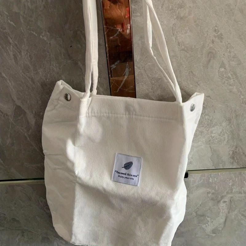 Casual Solid Shoulder Bag All Match Storage Handbag School Bag
