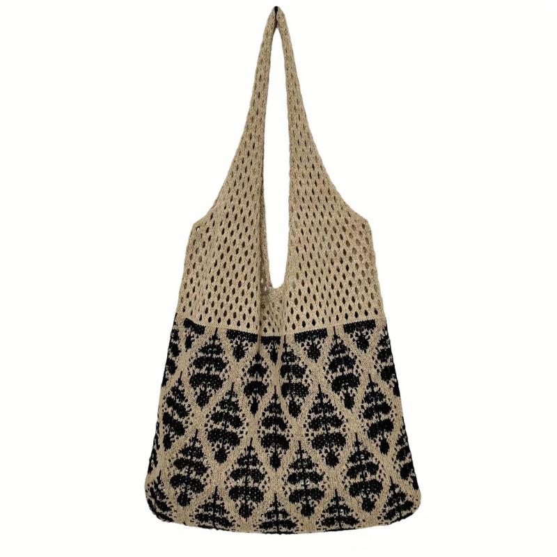 Large Capacity Knitted Shoulder Bag Casual Ladies Handbag