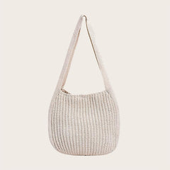 Handwoven Crochet Beach Bag Women's Hobo Bag Large Capacity