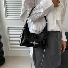 Y2K Crescent Handbag Chain Crossbody Bag For Women