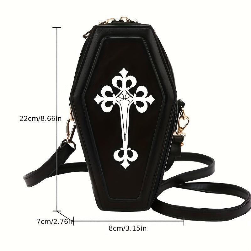 European American Retro Dark Crossbody Coffin Shoulder Bag