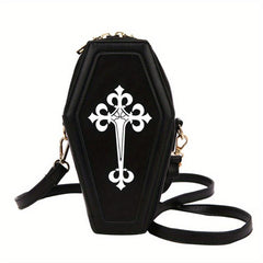 European American Retro Dark Crossbody Coffin Shoulder Bag