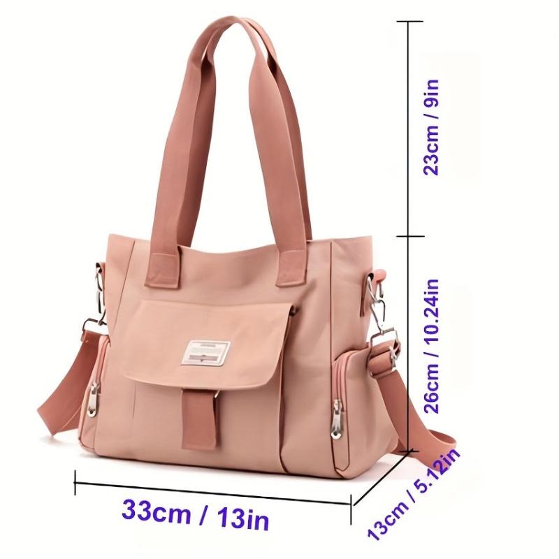 Large Capacity Tote Bag Pockets Shoulder Bag for Shopping & Travel
