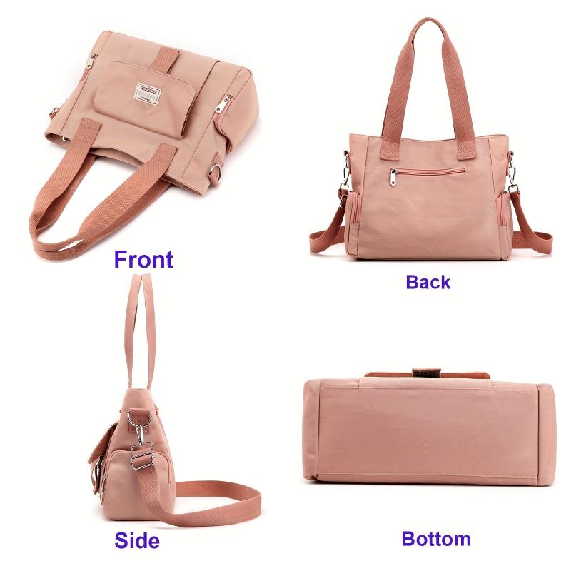 Large Capacity Tote Bag Pockets Shoulder Bag for Shopping & Travel
