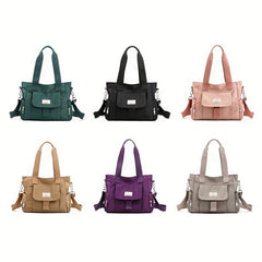 Large Capacity Tote Bag Pockets Shoulder Bag for Shopping & Travel