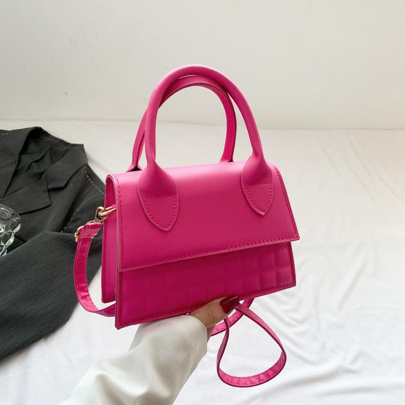 Plaid Embossed Crossbody Bag Minimalist Satchel