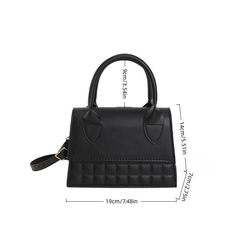 Plaid Embossed Crossbody Bag Minimalist Satchel