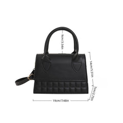 Plaid Embossed Crossbody Bag Minimalist Satchel