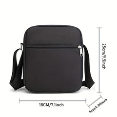 Heart Print Crossbody Bag Nylon Square Purse Casual Shoulder Bag