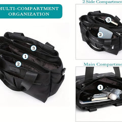 Large Capacity Versatile Shoulder Bag Zipper Solid Stylish Handbag Nylon