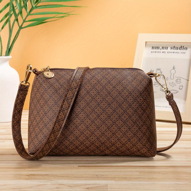 Geometric Pattern Crossbody Bag Classic Shoulder Bag