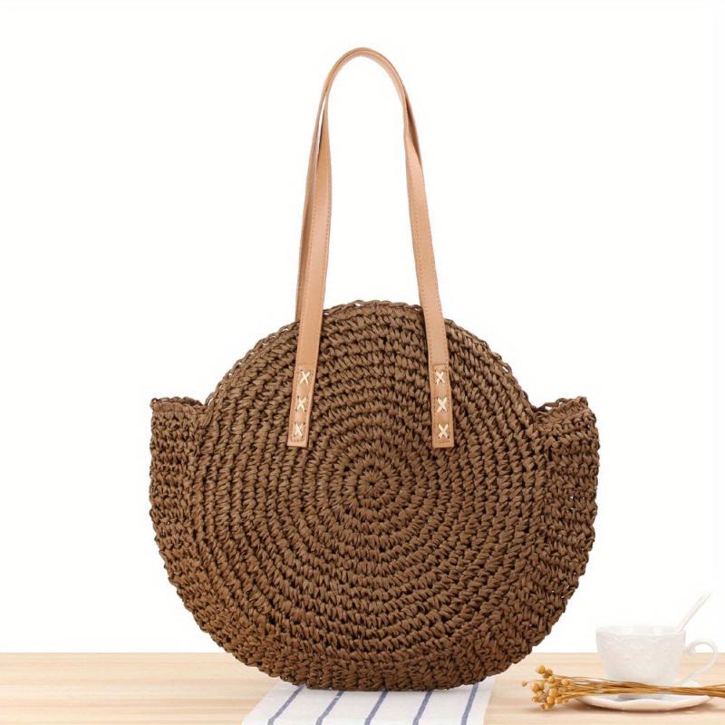 Hollow Out Straw Handbag Large Capacity Shoulder Bag