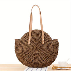 Hollow Out Straw Handbag Large Capacity Shoulder Bag