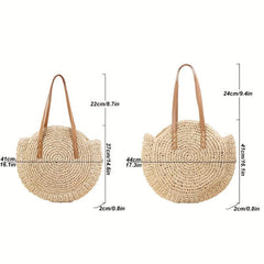 Hollow Out Straw Handbag Large Capacity Shoulder Bag