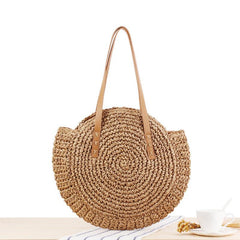 Hollow Out Straw Handbag Large Capacity Shoulder Bag