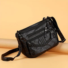Braided Detail Crossbody Bag Women's Pockets Purse