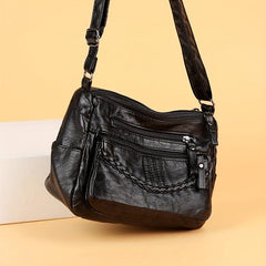 Braided Detail Crossbody Bag Women's Pockets Purse