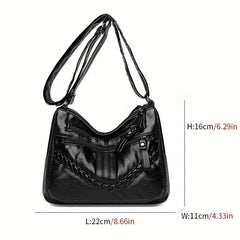 Braided Detail Crossbody Bag Women's Pockets Purse