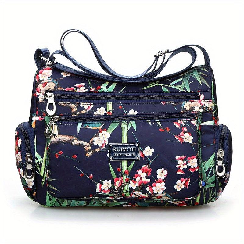 Vintage Pattern Shoulder Bag Zipper Hobo Crossbody Bag
