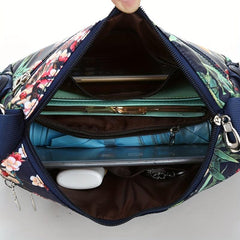 Vintage Pattern Shoulder Bag Zipper Hobo Crossbody Bag