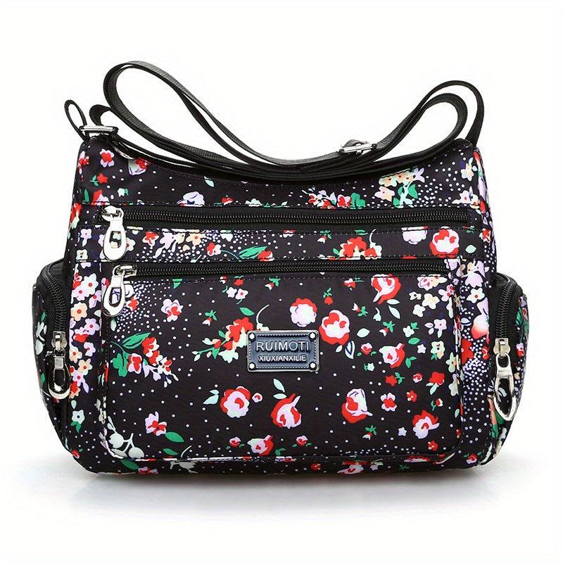 Vintage Pattern Shoulder Bag Zipper Hobo Crossbody Bag
