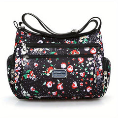 Vintage Pattern Shoulder Bag Zipper Hobo Crossbody Bag