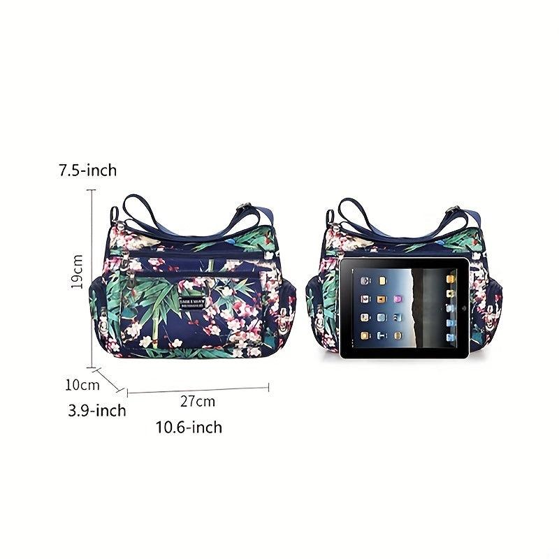 Vintage Pattern Shoulder Bag Zipper Hobo Crossbody Bag