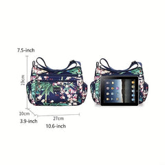 Vintage Pattern Shoulder Bag Zipper Hobo Crossbody Bag