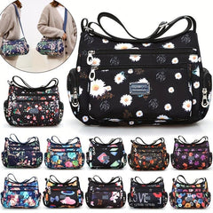 Vintage Pattern Shoulder Bag Zipper Hobo Crossbody Bag