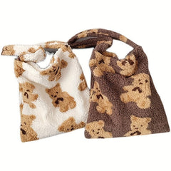 Large Capacity Plush Bear Shoulder Bag