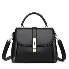 Flap Shoulder Bag Faux Leather Zipper Handbag Crossbody Bag