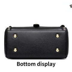 Flap Shoulder Bag Faux Leather Zipper Handbag Crossbody Bag