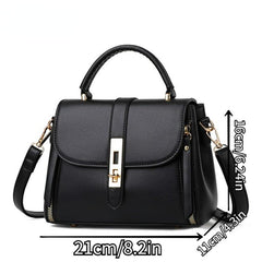 Flap Shoulder Bag Faux Leather Zipper Handbag Crossbody Bag