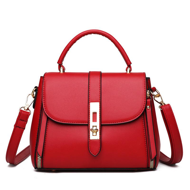 Flap Shoulder Bag Faux Leather Zipper Handbag Crossbody Bag