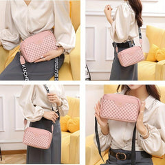 Vintage Square Shoulder Bag with Wide Strap