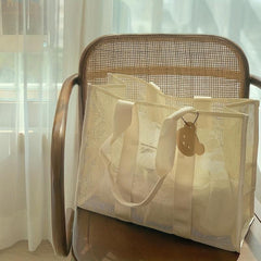 Mesh Large Capacity Beach Bag Lightweight Storage Bag
