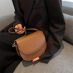 Vintage Saddle Bag Faux Leather Flap Purse Small Shoulder Crossbody