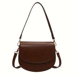 Vintage Saddle Bag Faux Leather Flap Purse Small Shoulder Crossbody