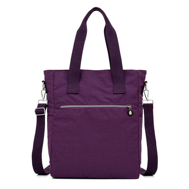 Large Capacity Shoulder Bag Letter Patch Decor Tote Bag