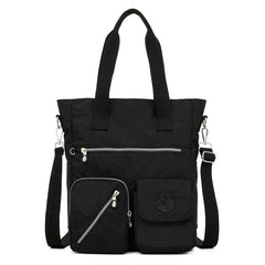 Large Capacity Shoulder Bag Letter Patch Decor Tote Bag