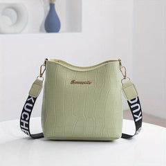 Stone Embossed Crossbody Bag Mini Shoulder Bag Bucket Purses