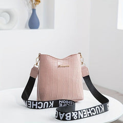 Stone Embossed Crossbody Bag Mini Shoulder Bag Bucket Purses