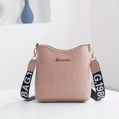 Stone Embossed Crossbody Bag Mini Shoulder Bag Bucket Purses