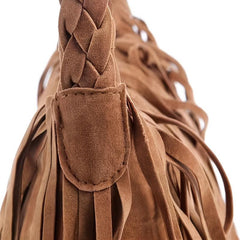 Fringe Suede Hobo Bag Vintage Tassel Crossbody Bag