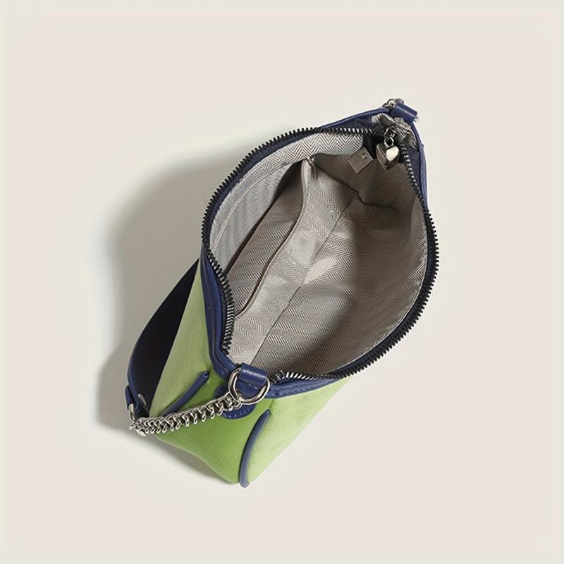Y2K Vintage Letter Embroidery Baguette Bag Underarm Purse